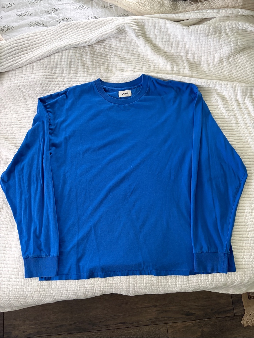 Royal blue Elwood cotton long sleeve tshirt